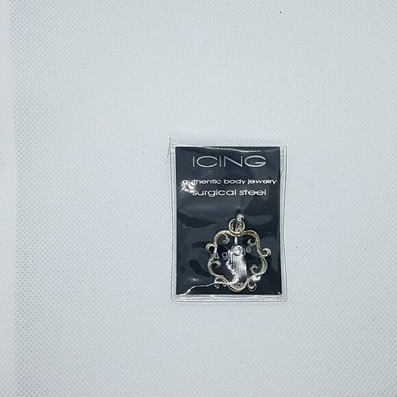 NWT Icing 14 Gauge Surgical Steel Bellybutton Ring - Picture 1 of 2